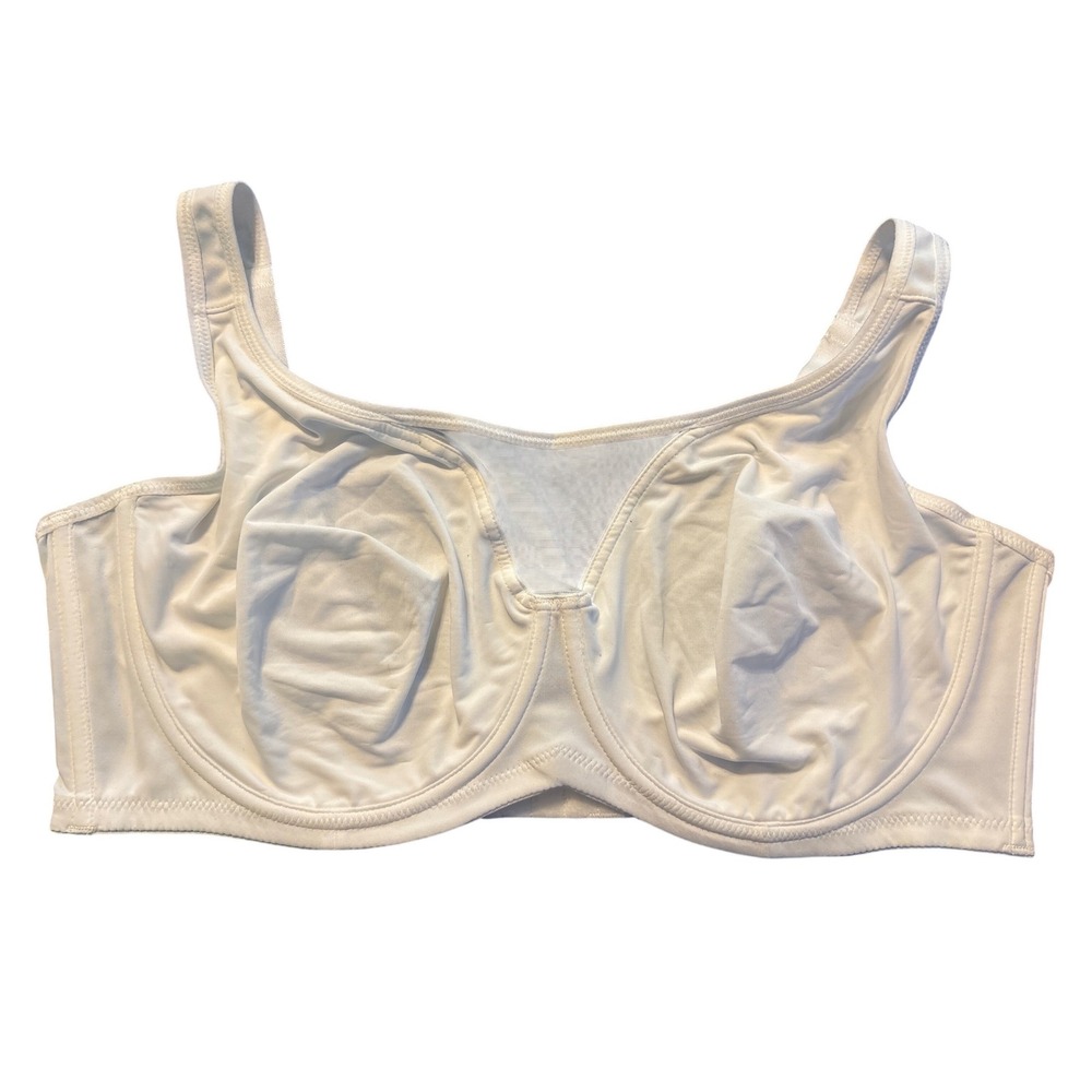 NEW White Full Figure Unlined Underwire Full Coverage Bra 42F 42DDD
